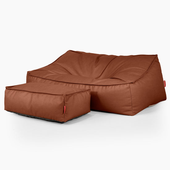 Le Canapé Pouf Doudou - Cuir Végan Marron 02