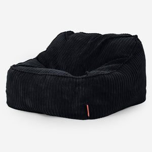 Le Pouf Doudou - Côtelé Noir