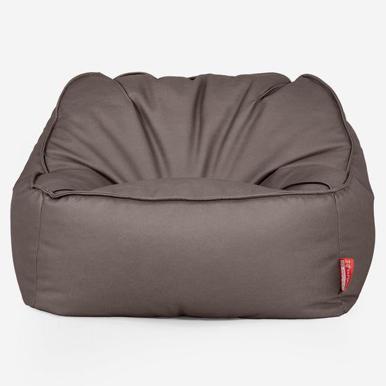 Le Pouf Doudou - Cuir Végan Chocolat 01