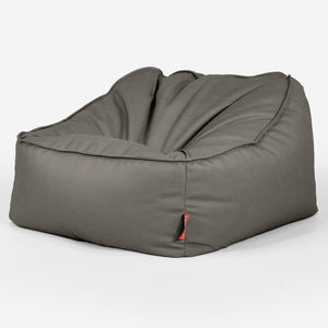 Le Pouf Doudou - Cuir Végan Gris