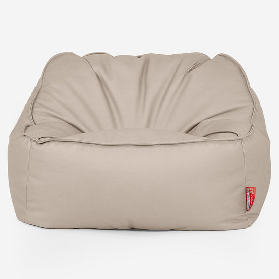 Le Pouf Doudou - Cuir Végan Ivoire 01