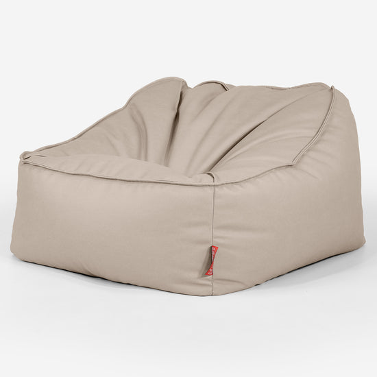 Le Pouf Doudou - Cuir Végan Ivoire 03