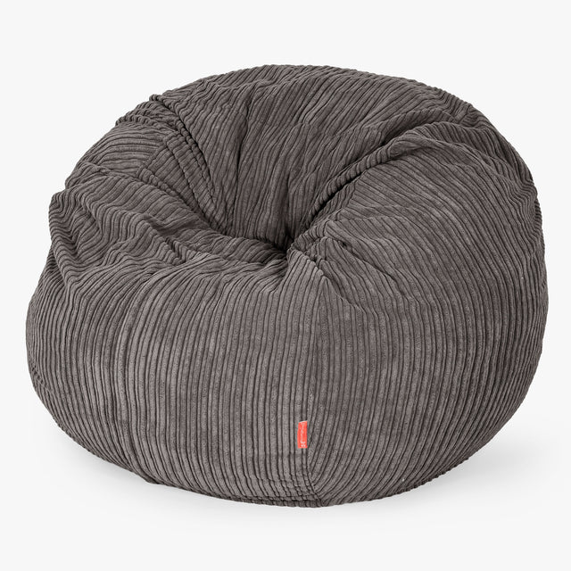 Le Pouf-lit - Côtelé Anthracite 01