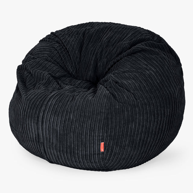 Le Pouf-lit - Côtelé Noir 01