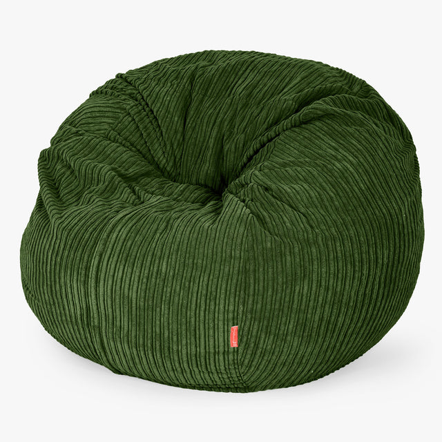 Le Pouf-lit - Côtelé Vert Forêt 01