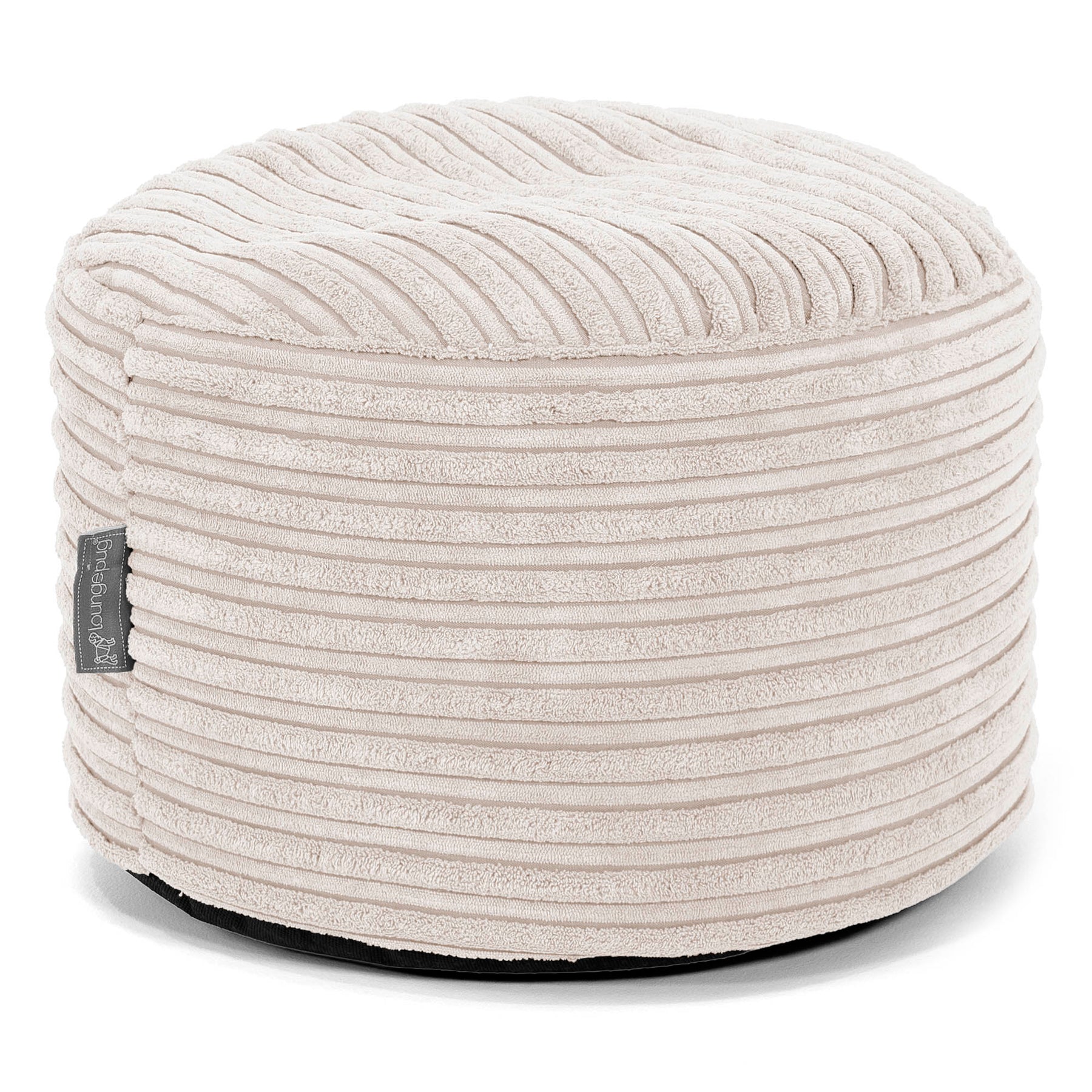 Lounge Pug Gros Canapé Pouf Géant Grande Mammouth Velours Côtelé Ultra Pelucheux Crème- Big