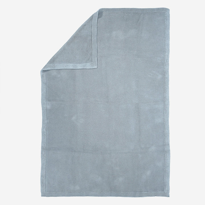Couverture / Plaid - 100% Coton Ellos Bleu Brumeux 03