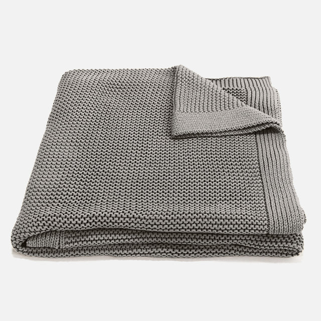 Couverture / Plaid - 100% Coton Ellos Gris 01