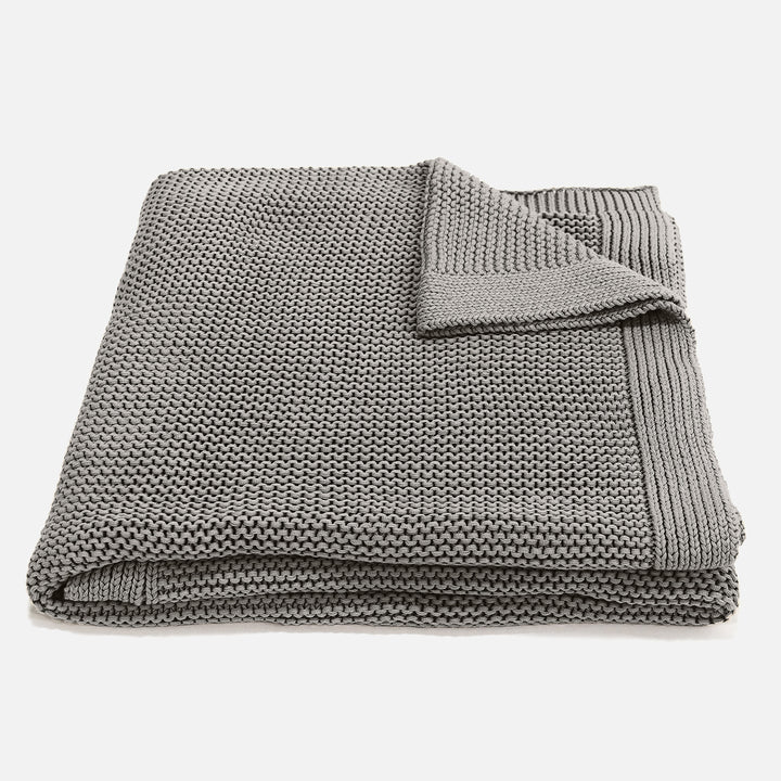 Couverture / Plaid - 100% Coton Ellos Gris 01