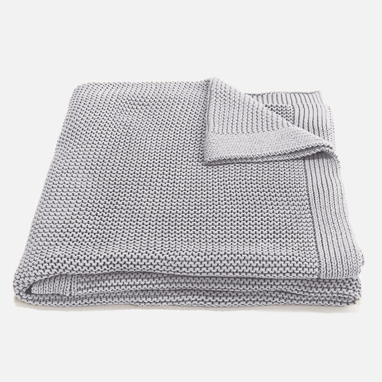 Couverture / Plaid - 100% Coton Ellos Gris clair 01