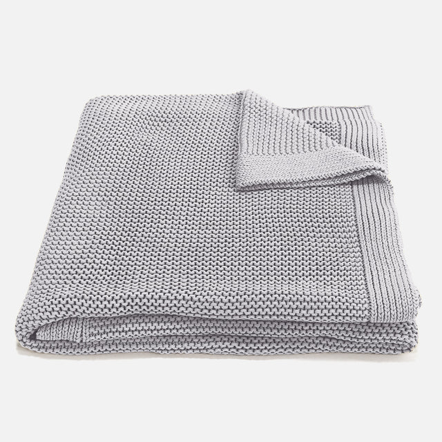 Couverture / Plaid - 100% Coton Ellos Gris clair 01