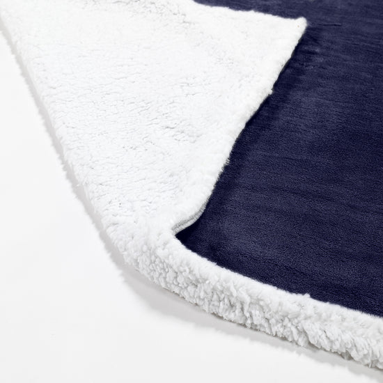 Couverture Sherpa - Polaire Bleu Foncé 02