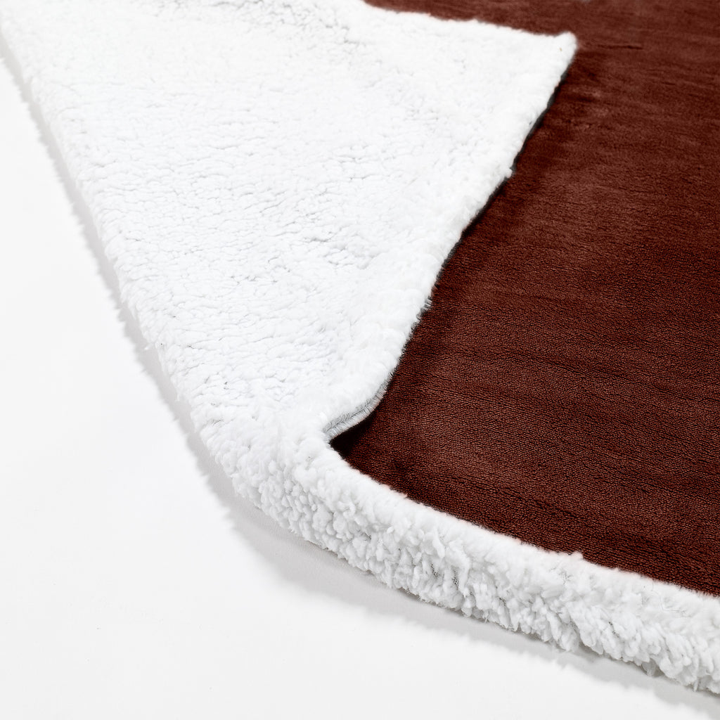 Couverture Sherpa - Polaire Marron 02