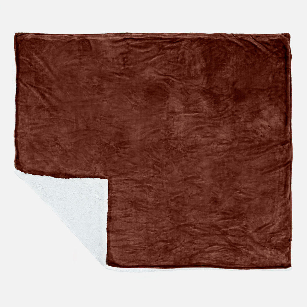 Couverture Sherpa - Polaire Marron 03
