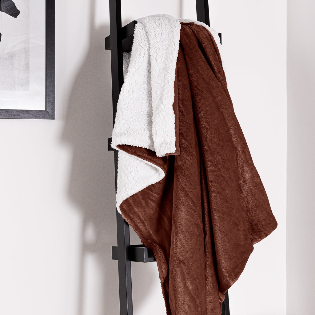 Couverture Sherpa - Polaire Marron 05