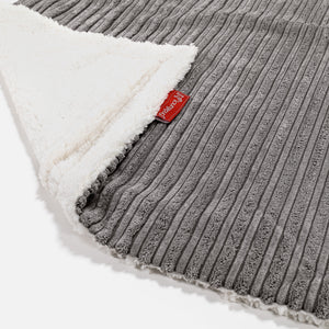 Plaid / Couverture Sherpa - Côtelé Anthracite