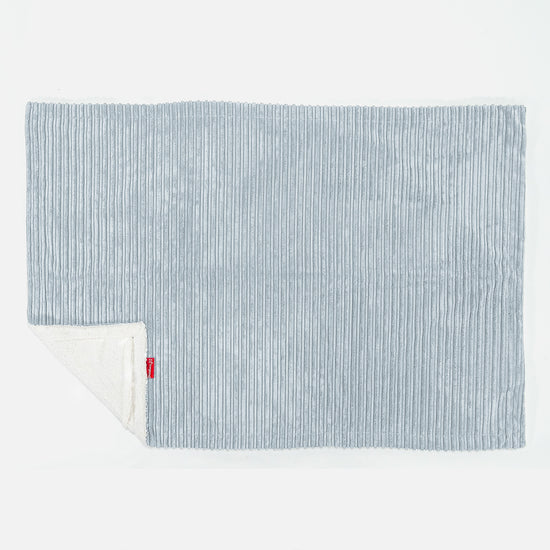 Plaid / Couverture Sherpa - Côtelé Bébé Bleu 03