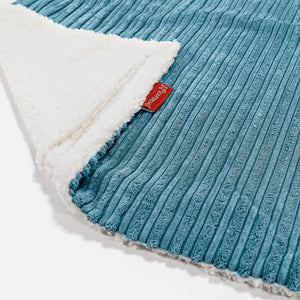 Plaid / Couverture Sherpa - Côtelé Mer égée