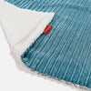 Plaid / Couverture Sherpa - Côtelé Mer égée 02
