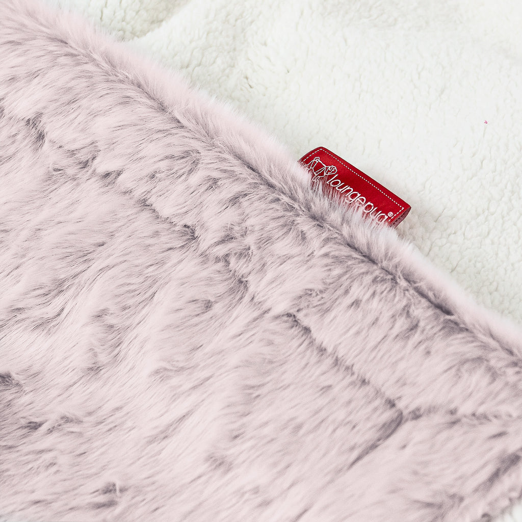 Plaid / Couverture Sherpa - Fausse Fourrure Lapin Rose Pastel 02