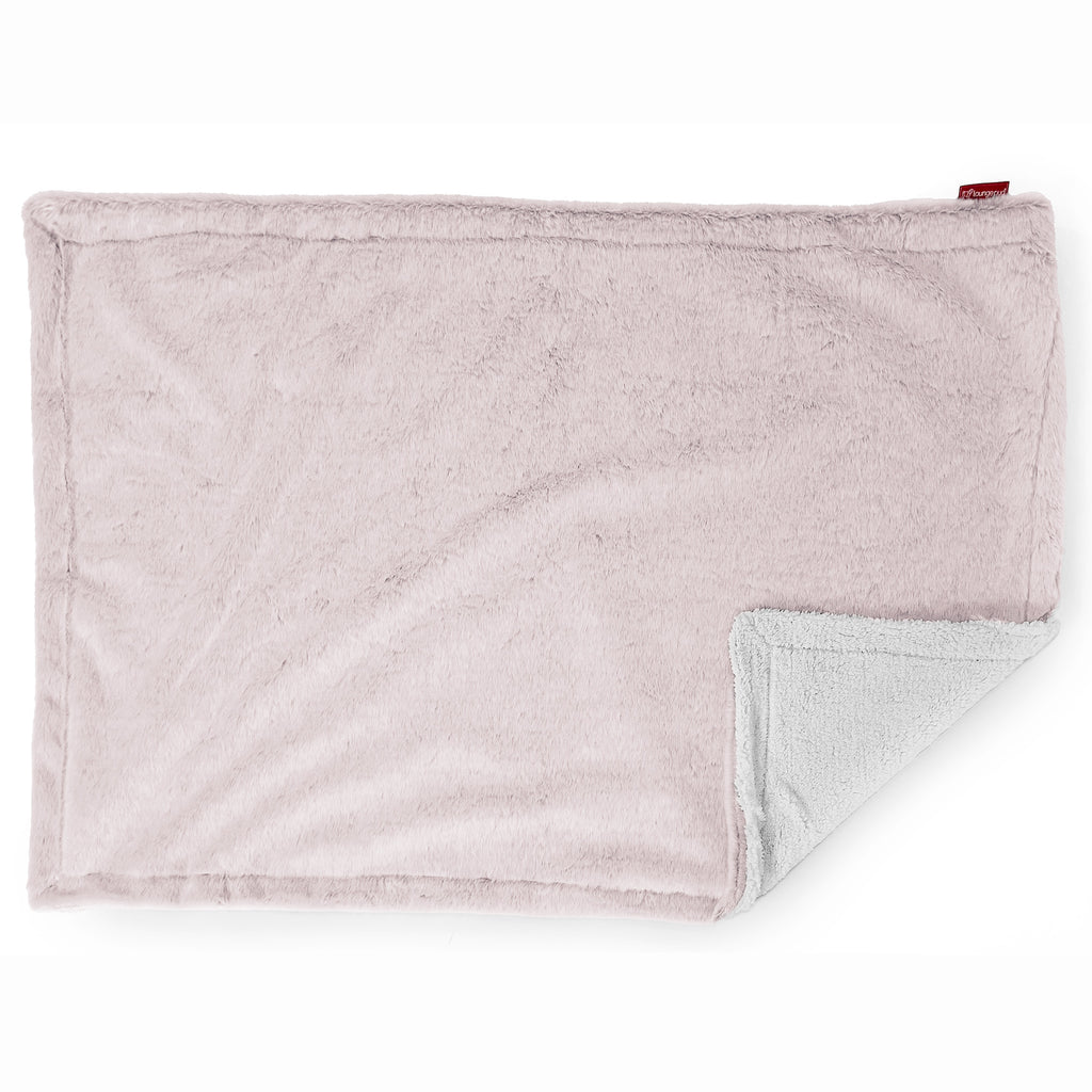 Plaid / Couverture Sherpa - Fausse Fourrure Lapin Rose Pastel 03