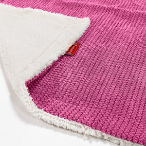 Plaid / Couverture Sherpa - Pompon Rose