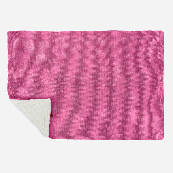 Plaid / Couverture Sherpa - Pompon Rose 02
