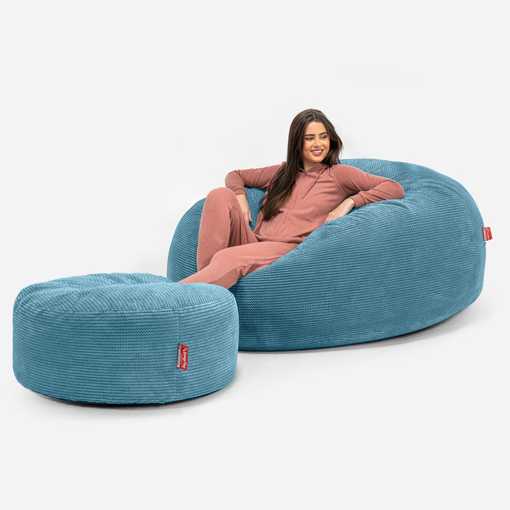 Canapé Pouf Géant Grande Mammouth - Pompon Mer Égée 02