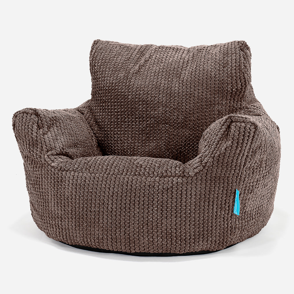 Fauteuil Pouf Bambin 1-3 ans - Pompon Chocolat 01