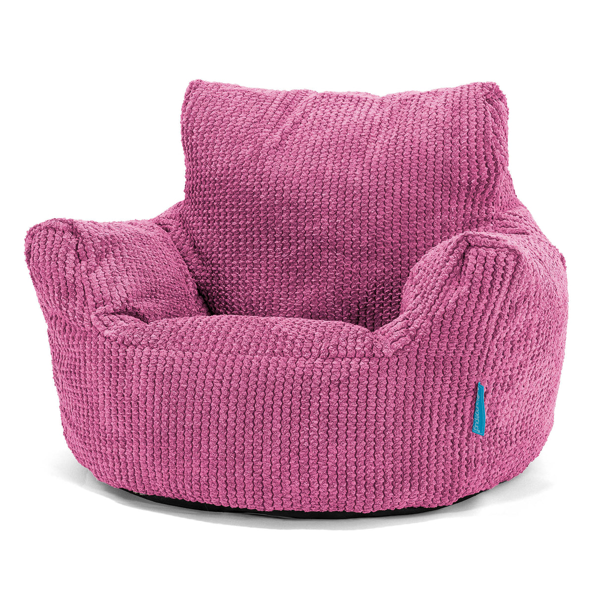 Pouf Enfant Velours Côtelé - Fauteuil Cocooning Léger - Rose Clair - Sécurité Enfant - Rempli Billes
