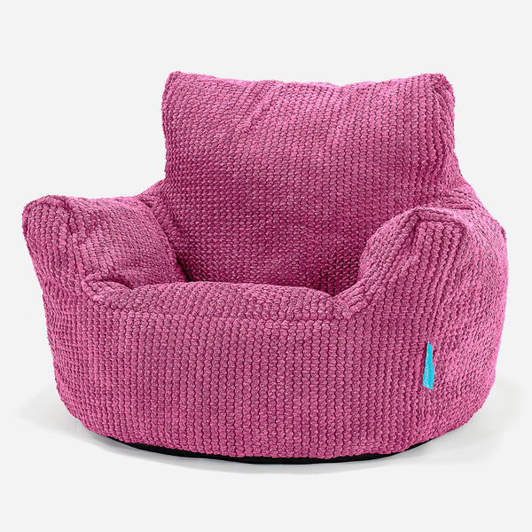 Fauteuil Pouf Bambin 1-3 ans - Pompon Rose 01