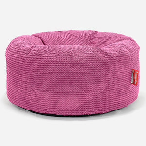 Pouf Design Rond - Pompon Rose