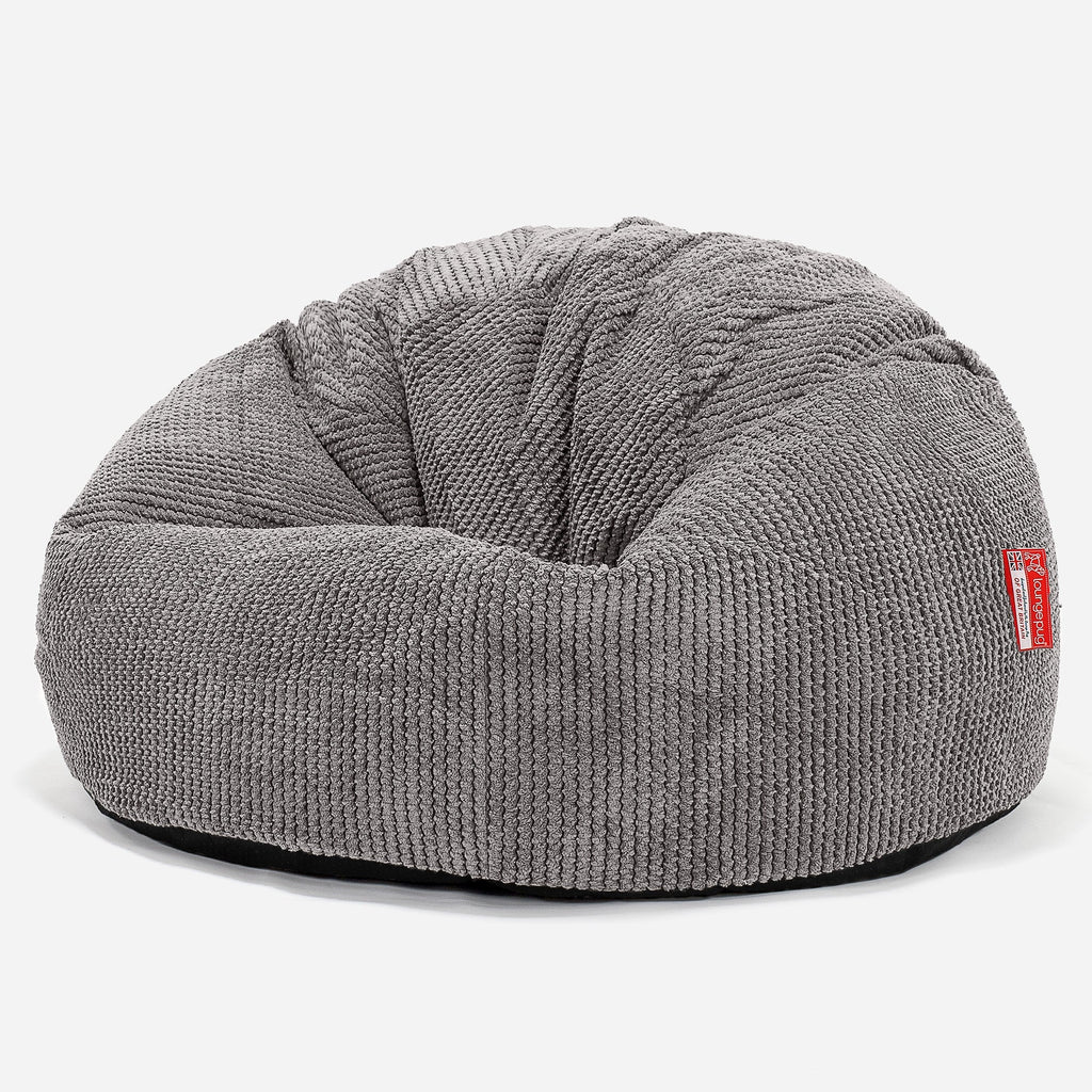 CloudSac 200 Pouf Géant Enfant à Mémoire de Forme 2-12 ans - Pompon Anthracite 01