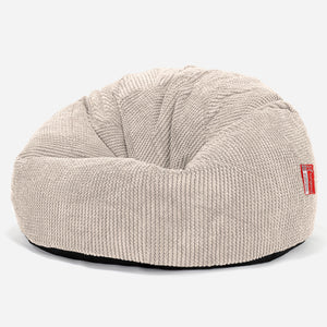 CloudSac 200 Pouf Géant Enfant à Mémoire de Forme 2-12 ans - Pompon Crème