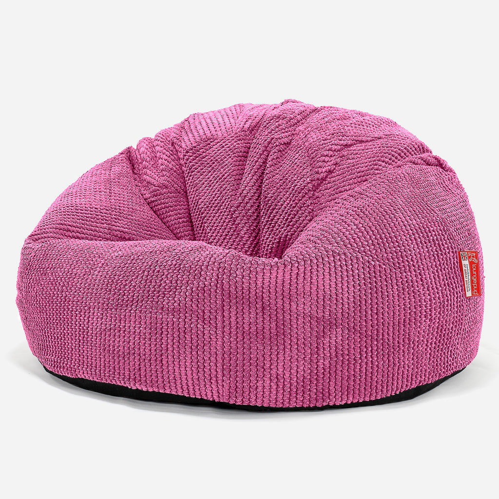 Pouf Poire Classique - Pompon Rose 01