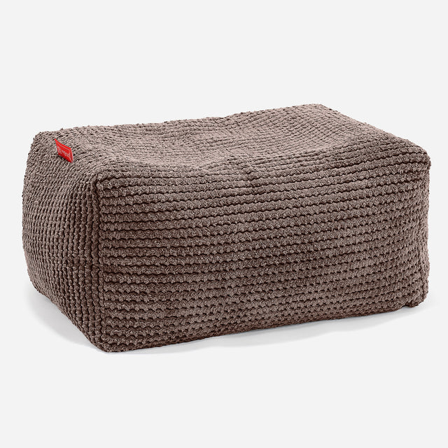 Pouf Repose Pied - Pompon Chocolat 01