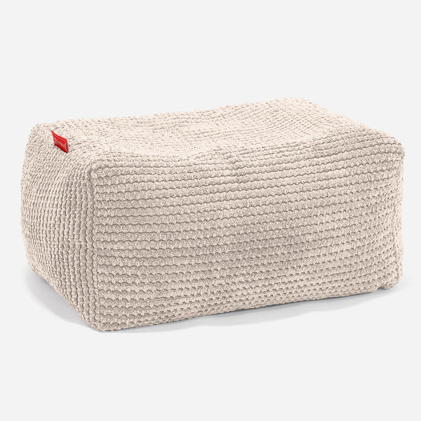 Pouf Repose Pied - Pompon Crème 01