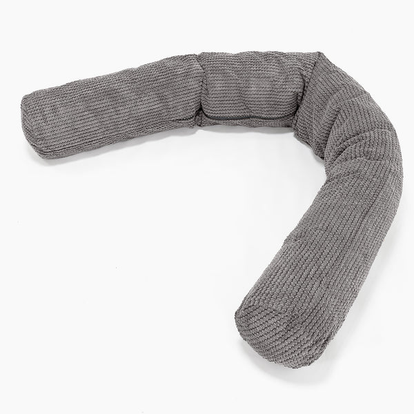 Traversin C150-L, Memoire De Forme - Pompon Anthracite 01