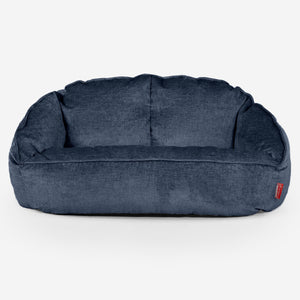 Pouf Canapé Bubble - Chenille Bleu Marine