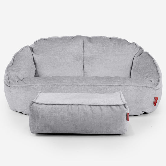 Pouf Canapé Bubble - Chenille Gris 02