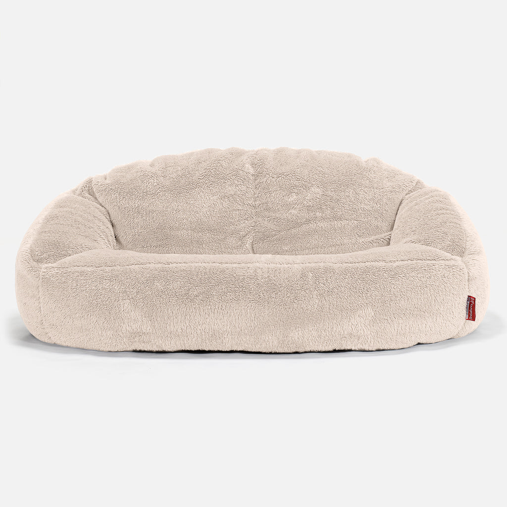 Pouf Canapé Bubble - Fausse Fourrure Nounours Crème 01