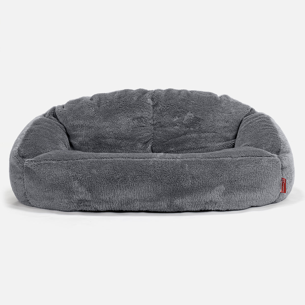 Gros Pouf Fauteuil Relax - Fausse Fourrure Nounours Gris Foncé main image 1