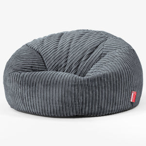 Pouf Canapé Classique - Côtelé Gris Ardoise