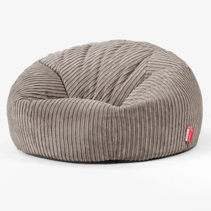 Pouf Canapé Classique - Côtelé Grège