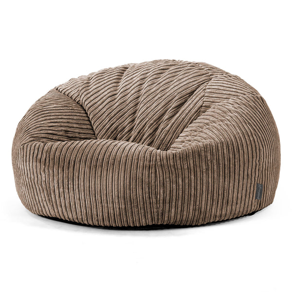 Pouf Canapé Classique - Côtelé Moka 01