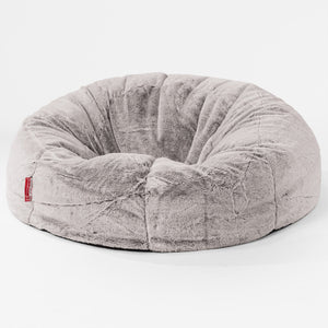 Pouf Canapé Classique - Fausse Fourrure Lapin Gris clair