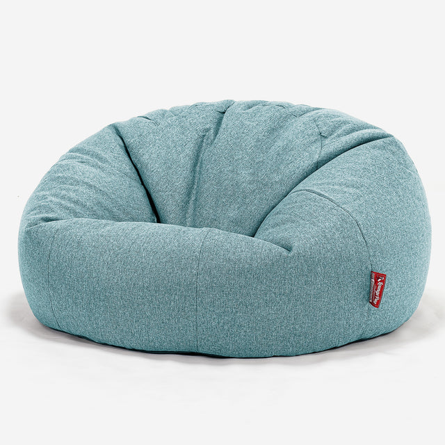 Pouf Canapé Classique - Interalli Laine Aqua 01