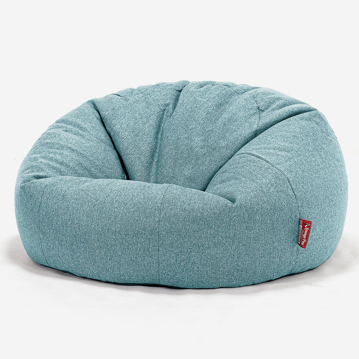 Pouf Canapé Classique - Interalli Laine Aqua 01