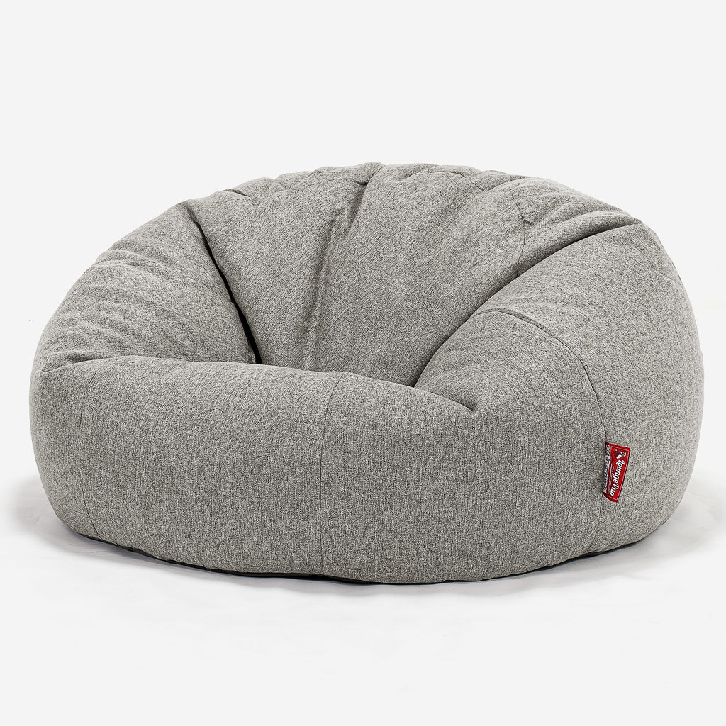 Pouf Canapé Classique - Interalli Laine Argent 01
