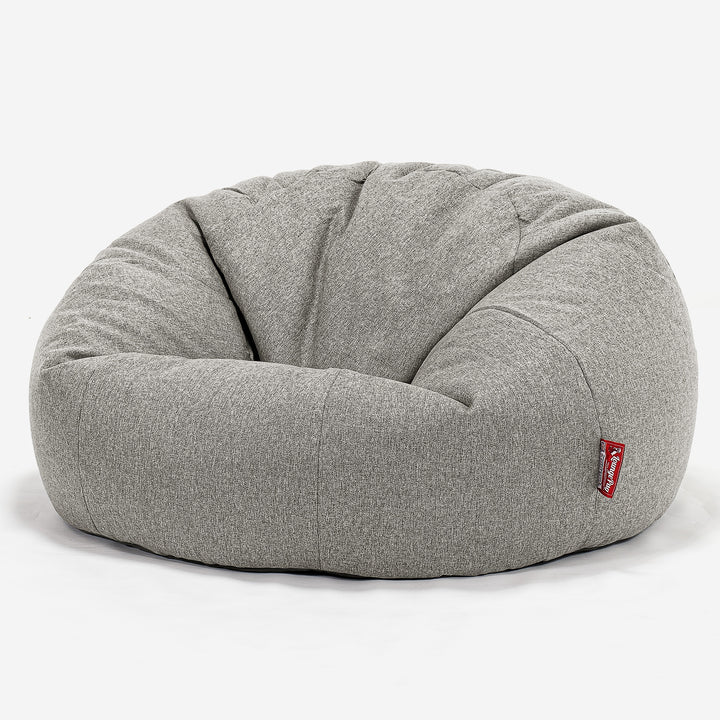 Pouf Canapé Classique - Interalli Laine Argent 01
